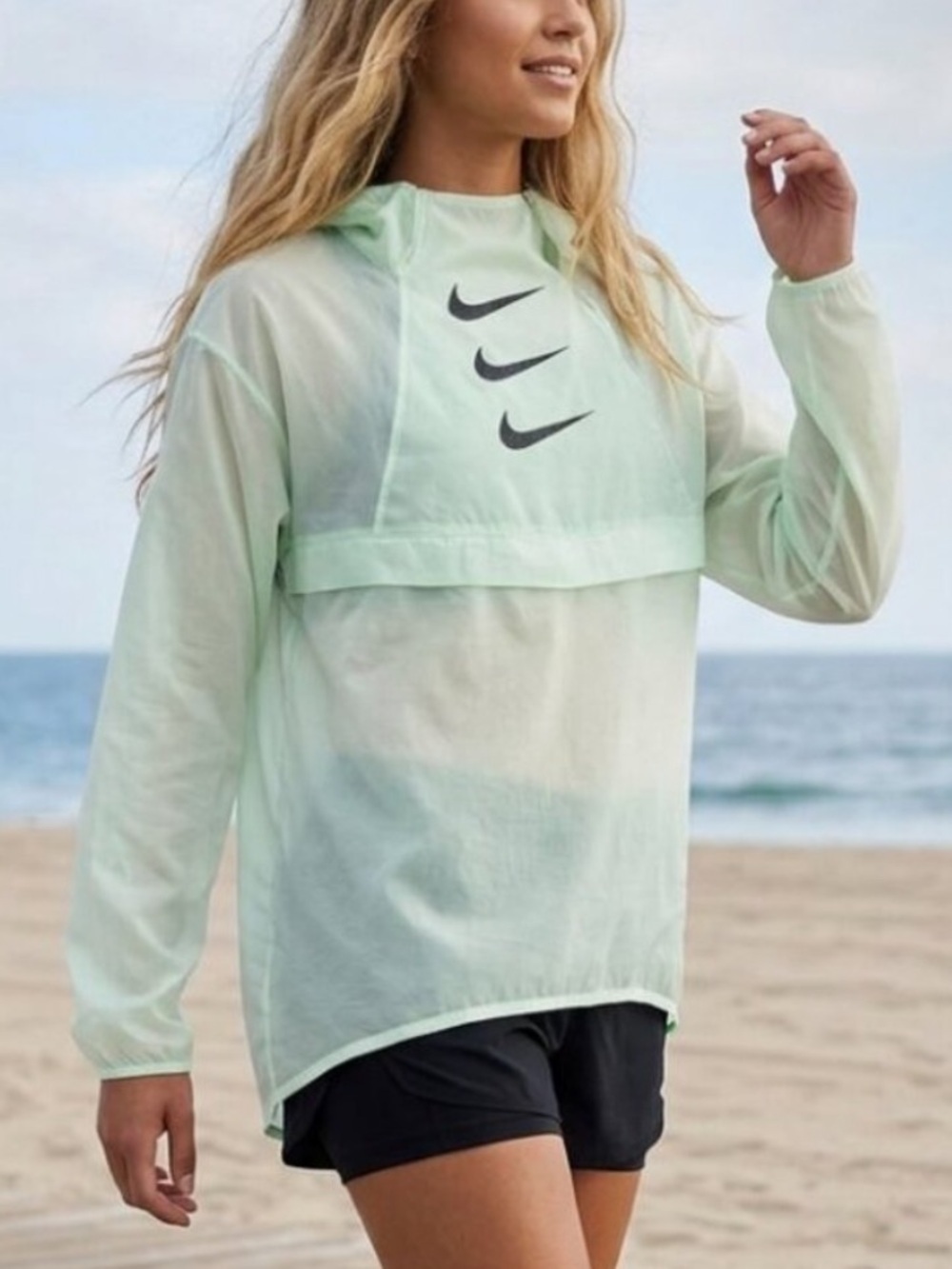 Nike Run Division Green Packable Running Jacket Size Small 39223